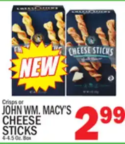 C Town JOHN WM. MACY'S CHEESE STICKS offer