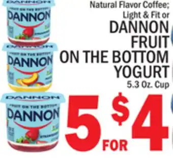 C Town DANNON FRUIT ON THE BOTTOM YOGURT offer