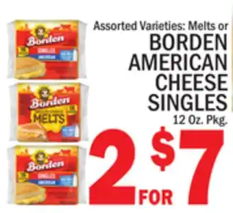 C Town BORDEN AMERICAN CHEESE SINGLES offer