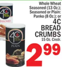 C Town 4C BREAD CRUMBS 15 Oz. Cnstr offer