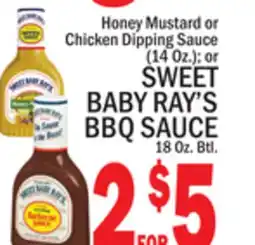 C Town SWEET BABY RAY'S BBQ SAUCE 18 Oz. Btl offer