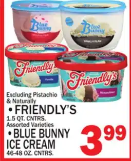 C Town FRIENDLY'S,BLUE BUNNY ICE CREAM offer