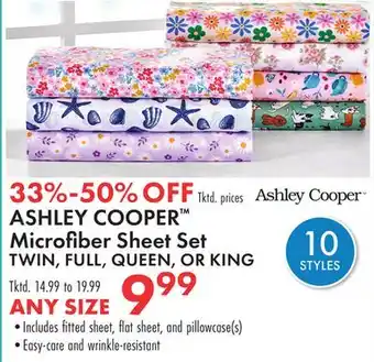 Boscov's ASHLEY COOPER Microfiber Sheet Set offer