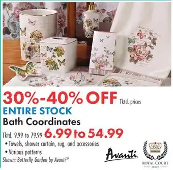 Boscov's ENTIRE STOCK Avanti Bath Coordinates offer