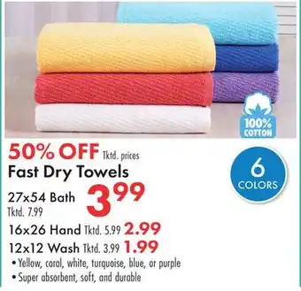 Boscov's Fast Dry Towels offer