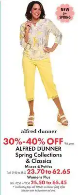 Boscov's ALFRED DUNNER Spring Collections & Classics Misses & Petites offer