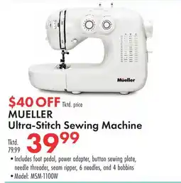 Boscov's MUELLER Ultra-Stitch Sewing Machine offer