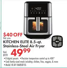 Boscov's KITCHEN ELITE 8.5-qt. Stainless-Steel Air Fryer offer