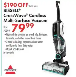 Boscov's BISSELL CrossWave Cordless Multi-Surface Vacuum offer