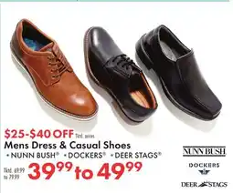 Boscov's Nunn Bush Mens Dress & Casual Shoes offer