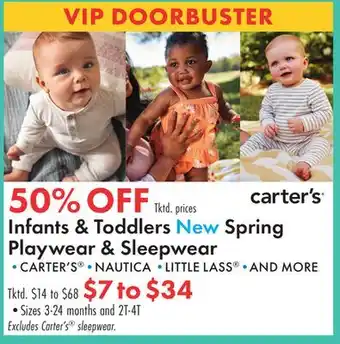 Boscov's Infant & Toddlers New Spring Playwear & Sleepwear offer