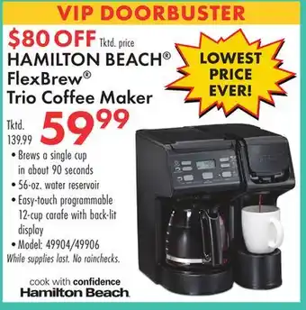 Boscov's HAMILTON BEACH FlexBrew Trio Coffee Maker offer