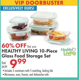 Boscov's HEALTHY LIVING 10-Piece Glass Food Storage Set offer