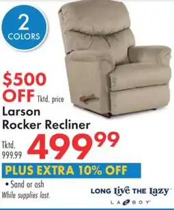 Boscov's Larson Rocker Recliner offer