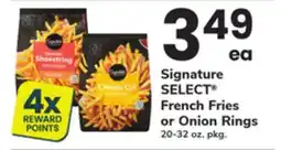 ACME Signature SELECT French Fries or Onion Rings offer