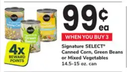 ACME Signature SELECT Canned Corn, Green Beans or Mixed Vegetables offer