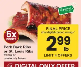 ACME Pork Back Ribs or St. Louis Ribs offer