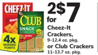 ACME Cheez-It Crackers, 9-12.4 oz. pkg. or Club Crackers 11-13.7 oz. pkg offer