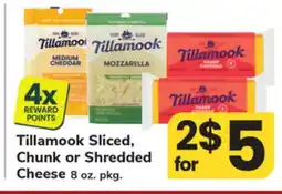 ACME Tillamook Sliced, Chunk or Shredded Cheese offer