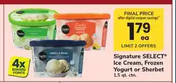 ACME Signature SELECT Ice Cream, Frozen Yogurt or Sherbet offer