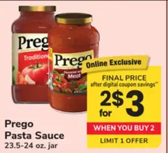 ACME Prego Pasta Sauce offer