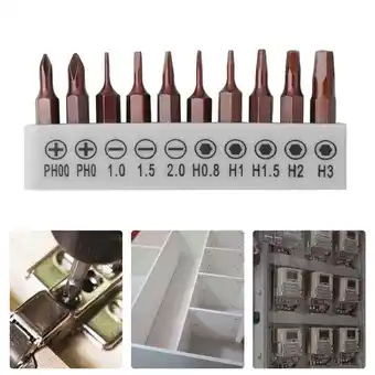 Walmart 10Pcs 4Mm Hex Shank Screwdriver Bit Set Hexagon Slotted Cross Screwdriver Repair offer