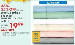 Boscov's Luxury Bamboo Sheet Set TWIN, FULL, QUEEN, or KING offer