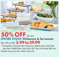 Boscov's Whiteware & Serveware offer