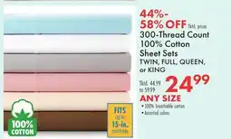 Boscov's 300-Thread Count 100% Cotton Sheet Sets offer