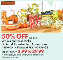 Boscov's Whimsical Fresh Picks Dining Entertaining Accessories offer