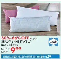 Boscov's SEALY or NESTWELL Body Pillows offer