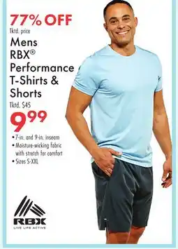 Boscov's Mens RBX Performance T-Shirts & Shorts offer