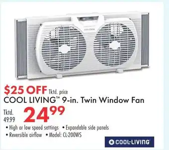 Boscov's COOL LIVING 9-in. Twin Window Fan offer