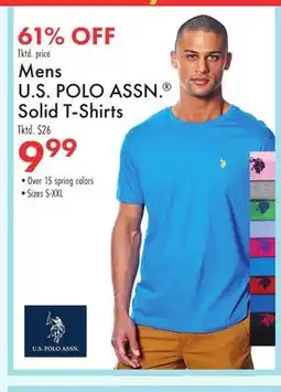 Boscov's Mens U.S POLO ASSN. Solid T-Shirts offer