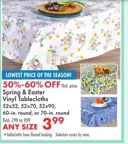 Boscov's Spring & Easter Vinyl Tablecloths offer