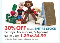 Boscov's ENTIRE STOCK Pet Toys, Accessories, & Apparel offer