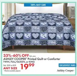 Boscov's ASHLEY COOPER Printed Quilt or Comforter TWIN, FULL/QUEEN, or KING offer