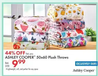 Boscov's ASHLEY COOPER 50x60 Plush Throws offer