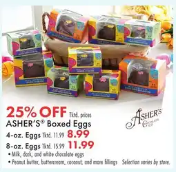 Boscov's ASHER'S Boxed Eggs offer