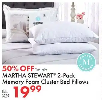 Boscov's MARTHA STEWART 2-Pack Memory Foam Cluster Bed Pillows offer