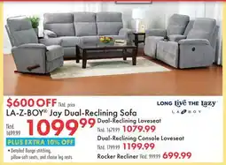 Boscov's LA-Z-BOY Jay Dual-Reclining Sofa offer