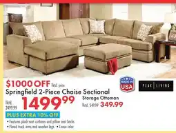 Boscov's Springfield 2-Piece Chaise Sectional offer