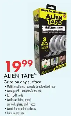 Boscov's ALIEN TAPE Grips on any surface offer