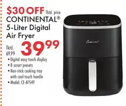 Boscov's CONTINENTAL 5-Liter Digital Air Fryer offer