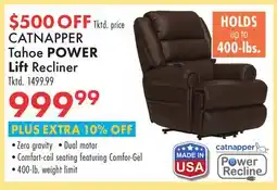 Boscov's CATNAPPER Tahoe POWER Lift Recliner offer