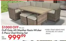 Boscov's Gulf Gate All-Weather Resin-Wicker 5-Piece Chat Dining Set offer