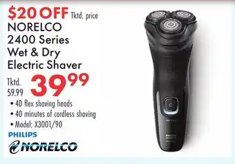 Boscov's NORELCO 2400 Series Wet & Dry Electric Shaver offer