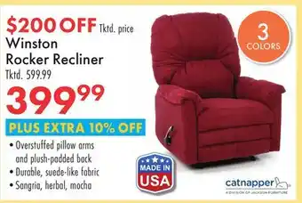 Boscov's Winston Rocker Recliner offer