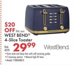 Boscov's WEST BEND 4-Slice Toaster offer