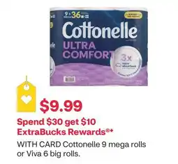 CVS Cottonelle 9 mega rolls or Viva 6 big rolls offer